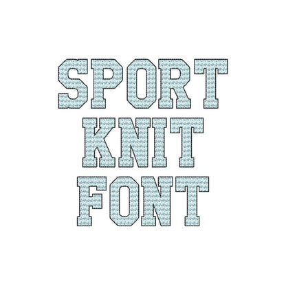 Knitted Knit Effect Light Stitch Sport Font