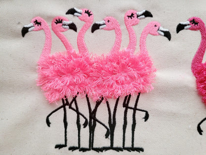 Fringed Flamingo Flock of 6