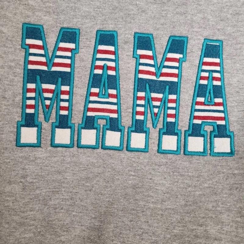 Narrow Varsity Athletic Sport Font Applique