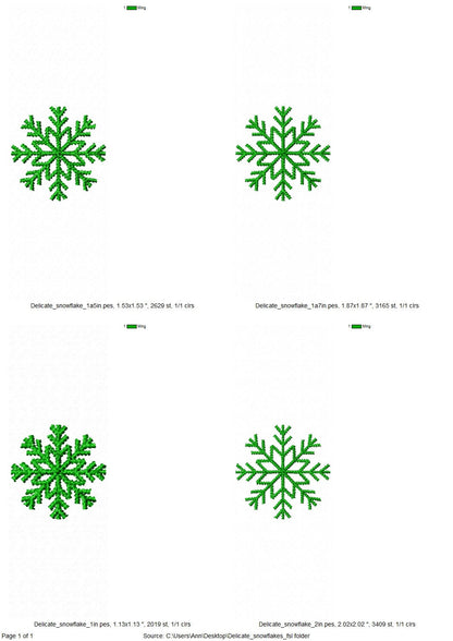 Delicate Snowflake FSL