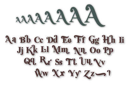 Vintage Retro Font Fill Stitch – Sizes 1" 1.2" 1.4" 1.7" 2" 2.5" BX Digital Font File | Artapli