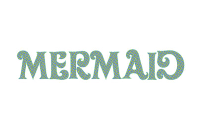 Light Stitch 2-Color Mermaid Font
