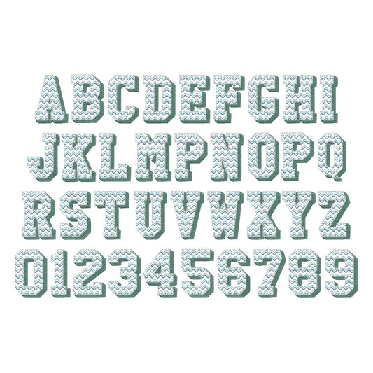 Wavy Waves Patterned Shadow Font