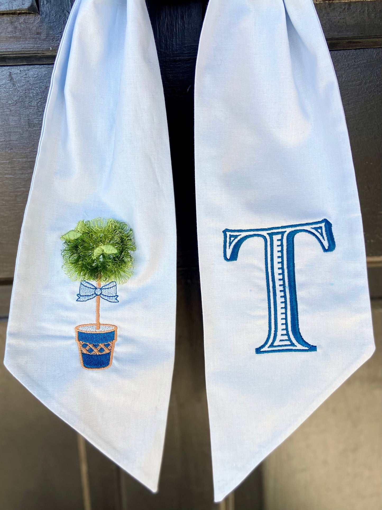 Fringed Topiary Tree with Bow