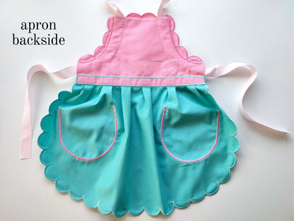 Kids Scalloped Apron ITH