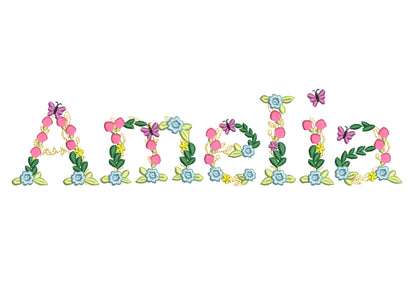 Fringed Rose Floral Font