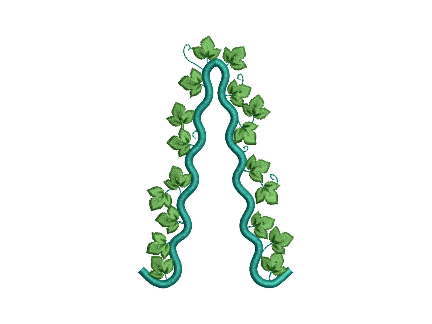 Floral Ivy Leaf Scalloped Edge