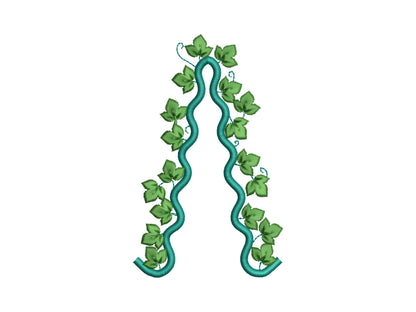 Floral Ivy Leaf Scalloped Edge