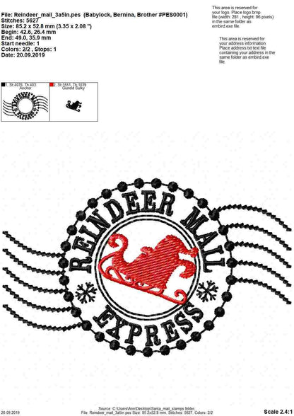 Reindeer Mail Express Stamp Set