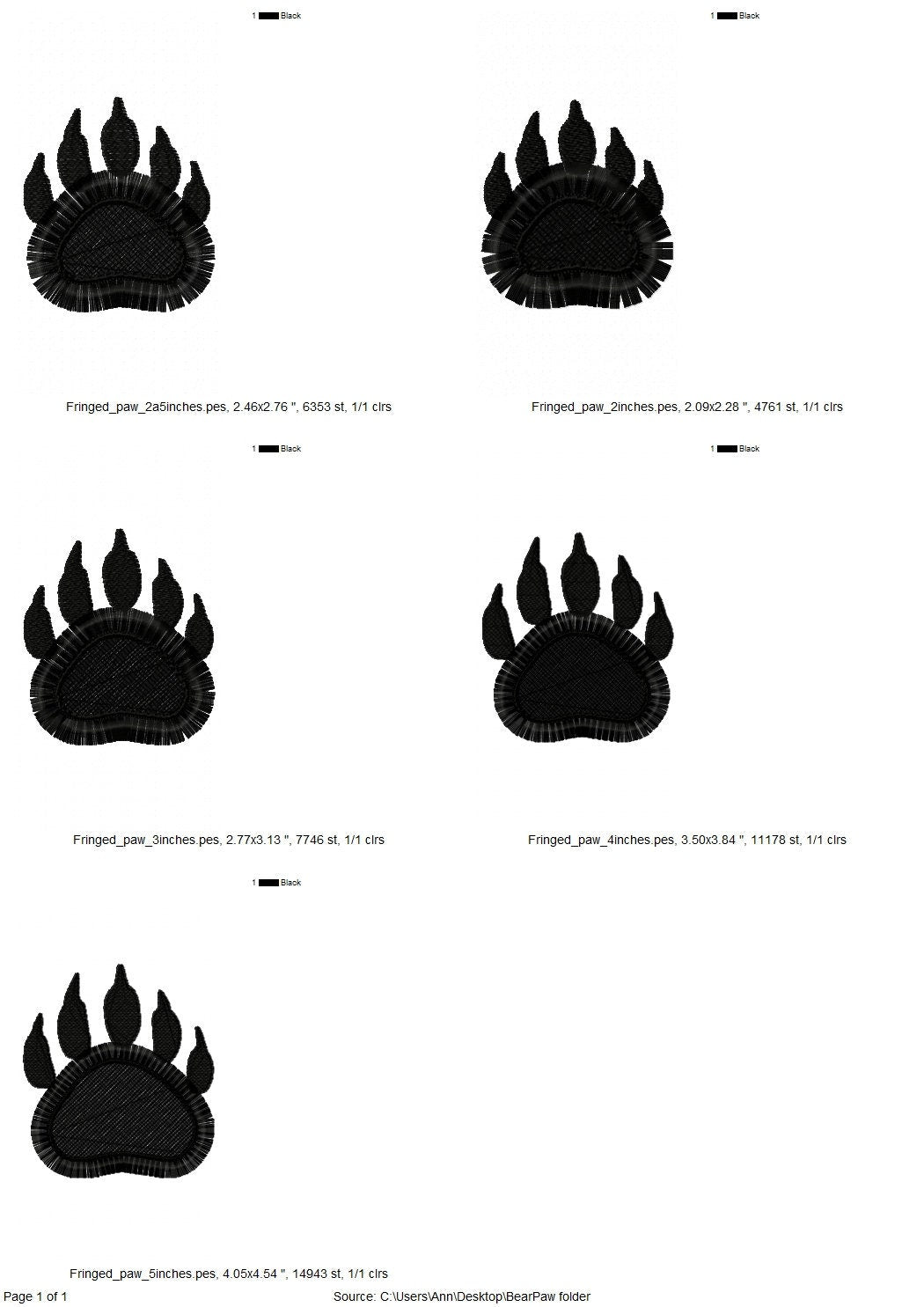 Fringed Bear Paw