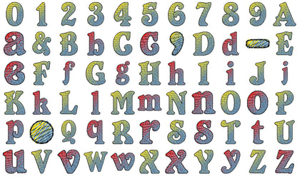 Eva Iridescent 2 Color Block Font