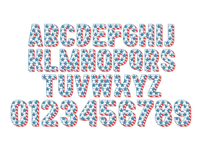 Shadow Patriotic Font