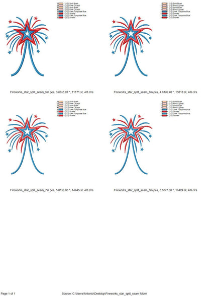 Fireworks Star Split Side Seam