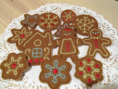 Christmas Gingerbread Man Cookie Feltie