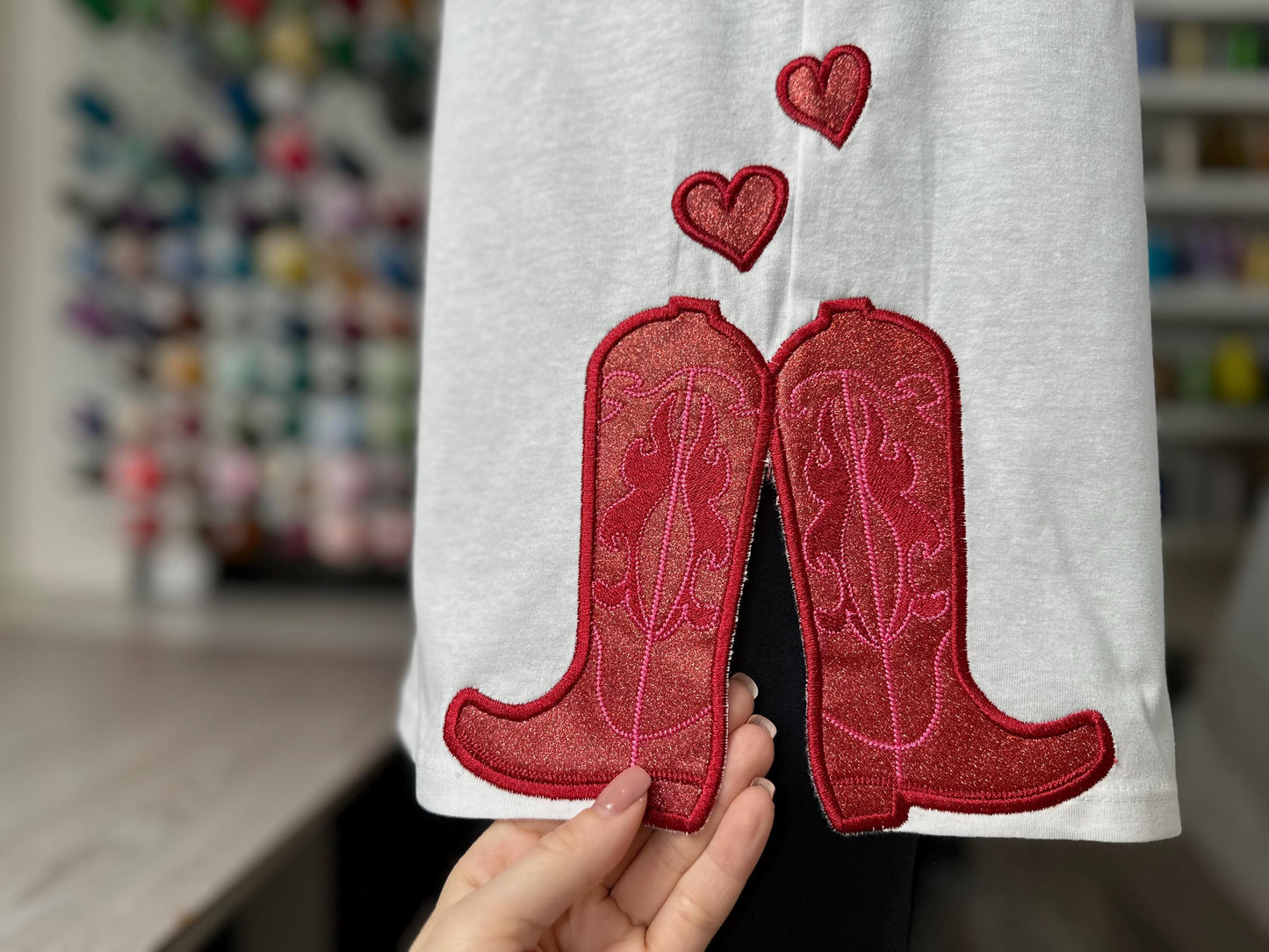 Valentine Heart Cowgirl Cowboy Boots