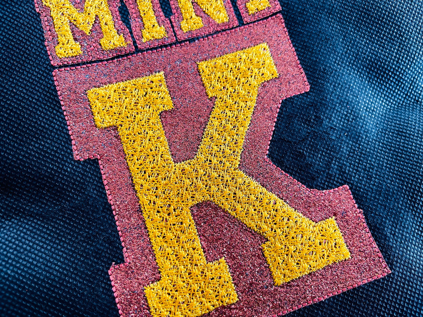 Glitter HTV Vinyl Narrow Block Font