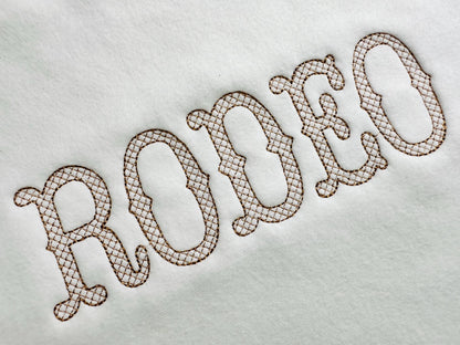 Western Font light stitch diamond pattern machine embroidery designs