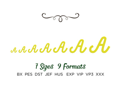 Fill Stitch Cursive Script Font