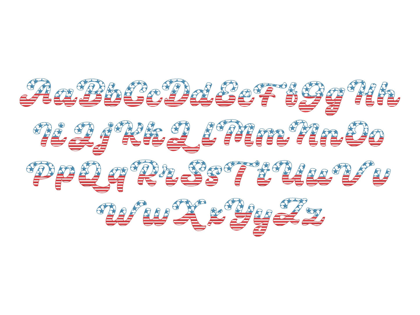 Patriotic Cursive Font Stars And Stripes