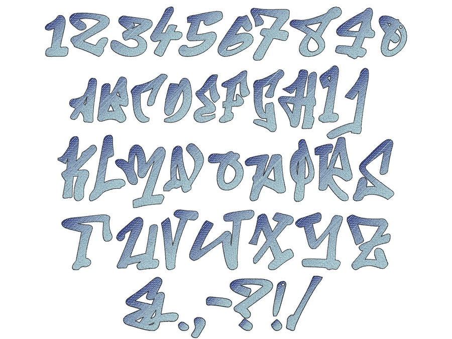 Graffiti Street Art Iridescent Font