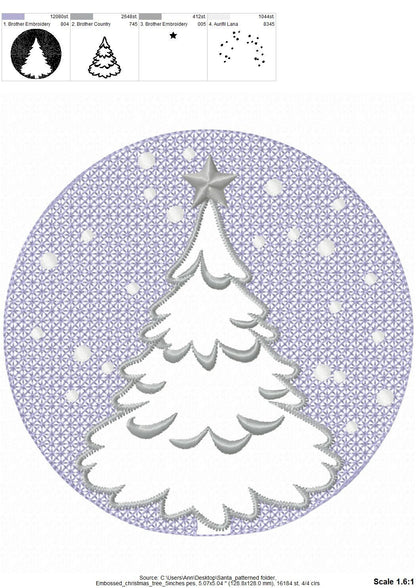 Embossed Towel Christmas Tree