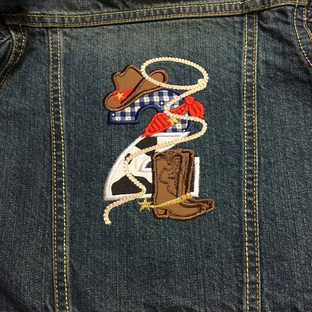 Cowboy Boots and Hat Birthday Number Set