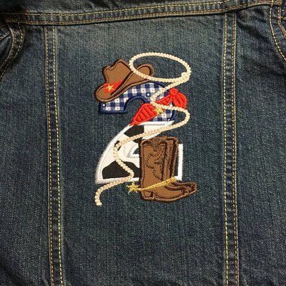 Cowboy Boots and Hat Birthday Number Set