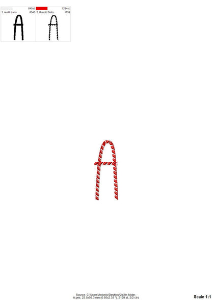 Christmas Santa Candy Cane Font
