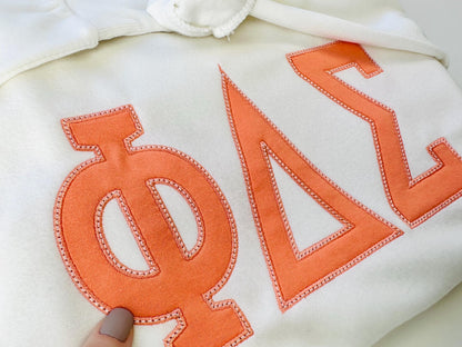Big Sizes Sororities Greek Font Applique