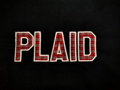 Buffalo Plaid Patterned Sport Font Applique
