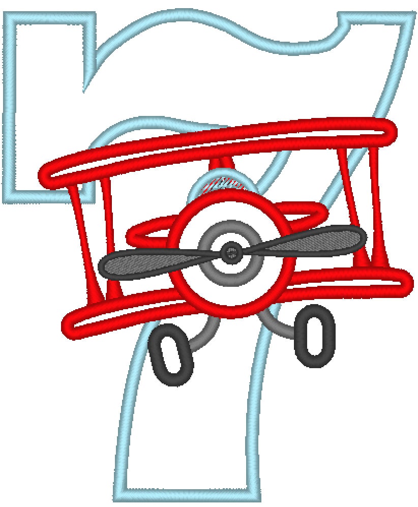 Airplane Birthday Numbers