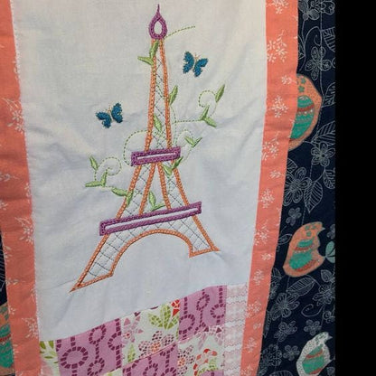 Romantic Eiffel Tower Applique