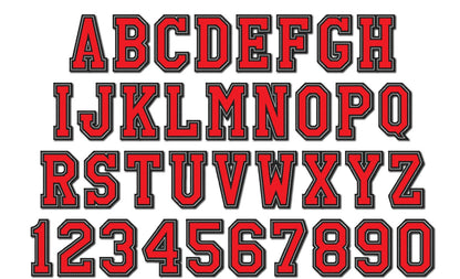 Athletic Sport High School Team Font Applique