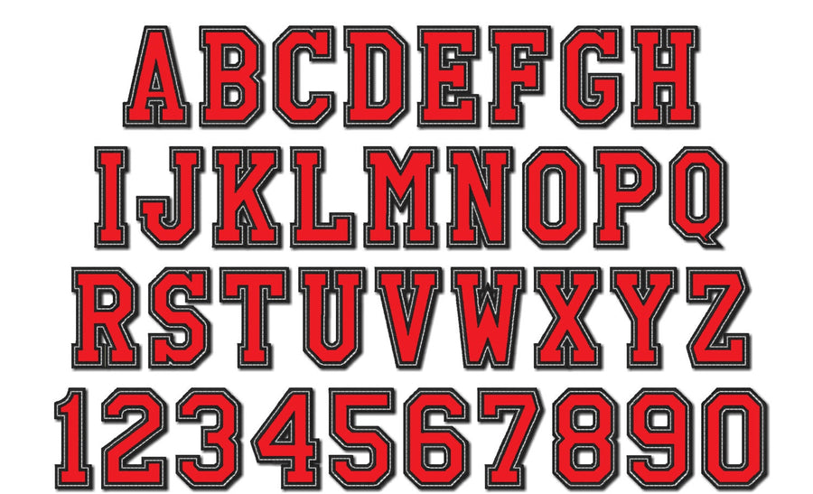 Athletic Sport High School Team Font Applique