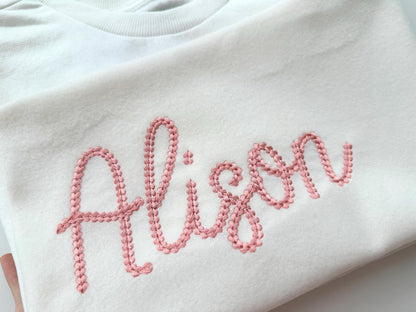 Extra Bold Chain Stitch Handwritten Font Alison
