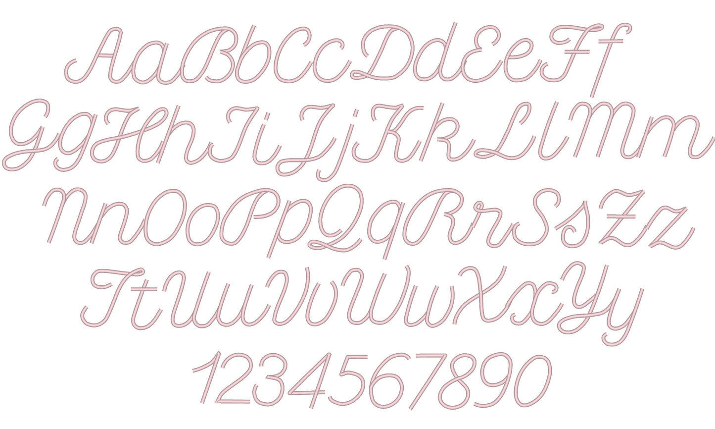 Baby Satin Stitch Handwritten Script Font