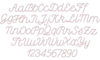 Baby Satin Stitch Handwritten Script Font