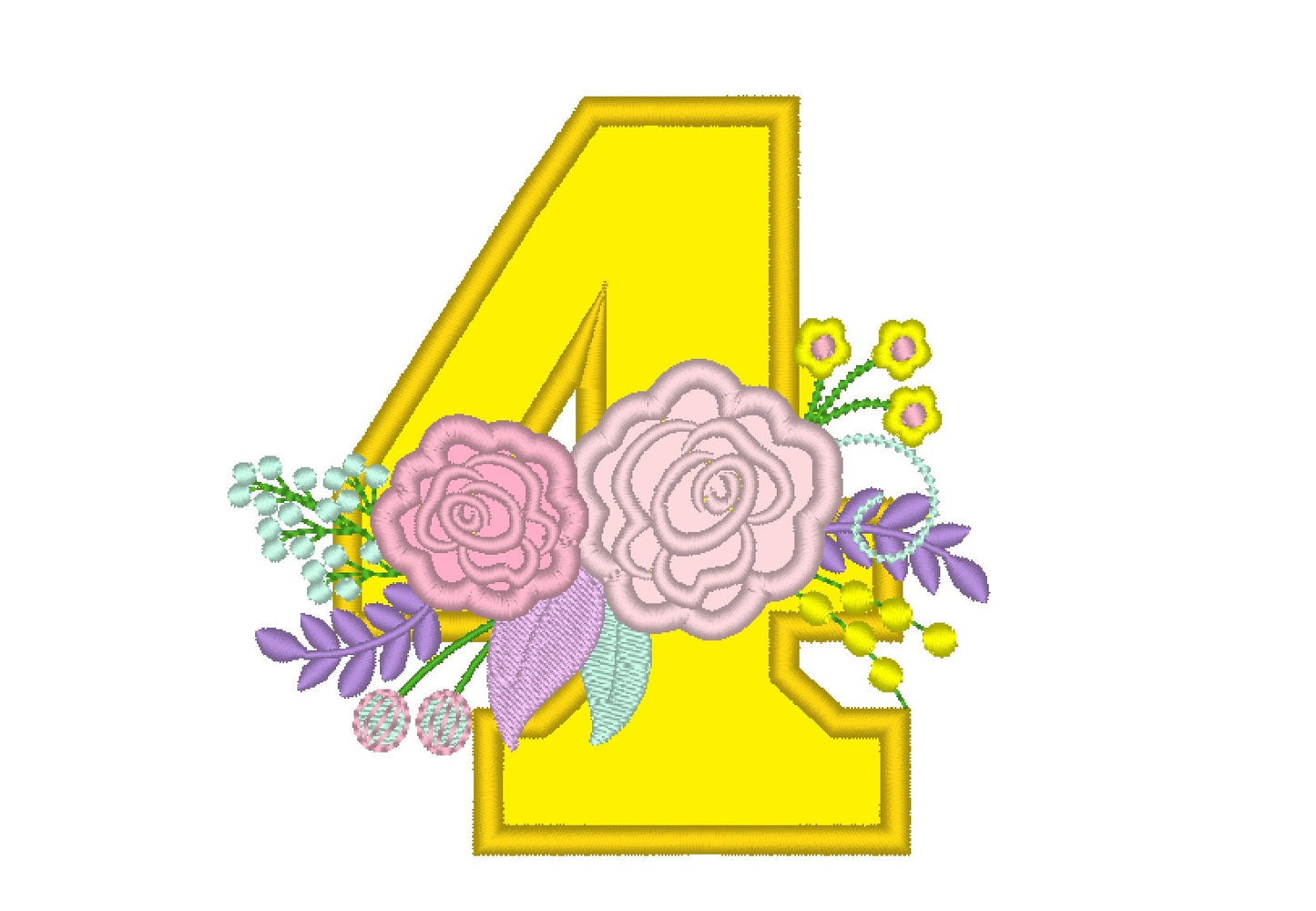 Shabby Chic Floral Birthday Numbers