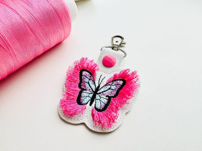 Fringed Butterfly Wings Keychain