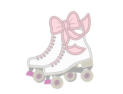 Roller Skates With Big Bow Applique