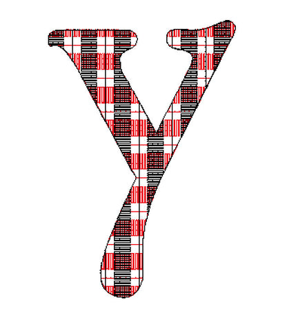 Buffalo Gingham Plaid Patterned Font
