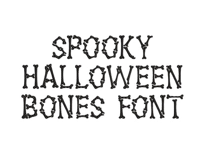 Halloween Spooky Bone Font