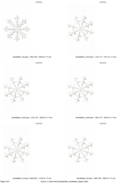 Snowflake Set of 5 and Bling Sparkle