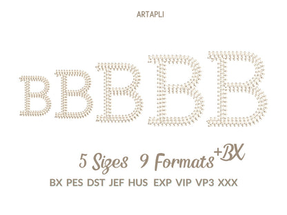 Chain Fill Hand Stitch Effect Greek Font