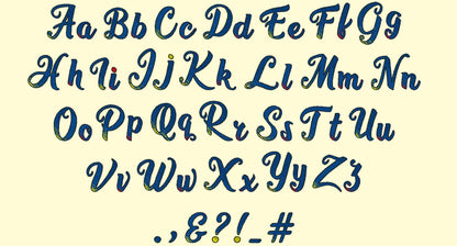 Iridescent Ombre Font Heidy