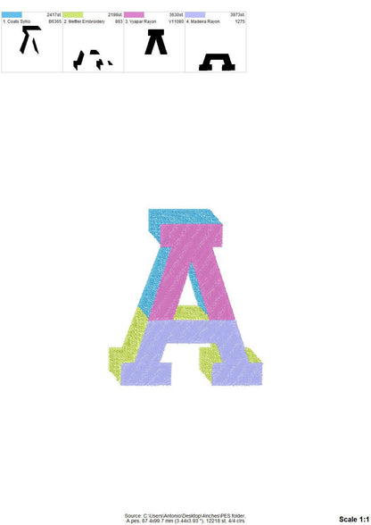 Block Varsity Collegiate Split Shadow Font