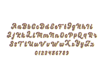 Checkered Patterned Shadow Script Font