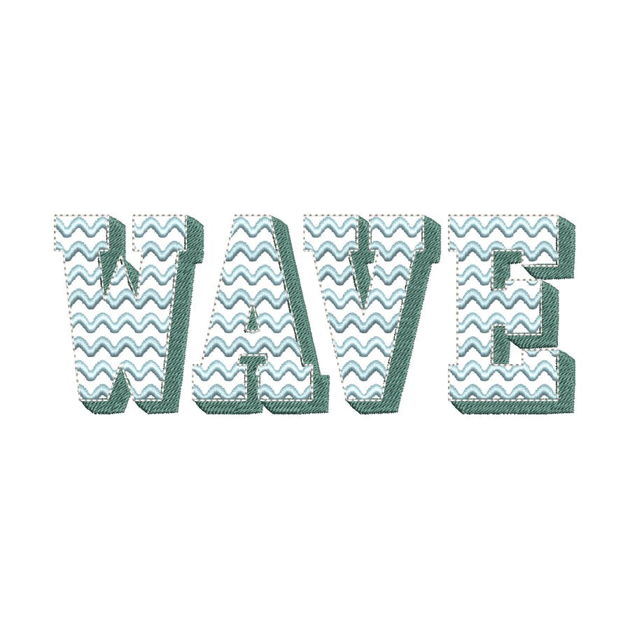 Wavy Waves Patterned Shadow Font