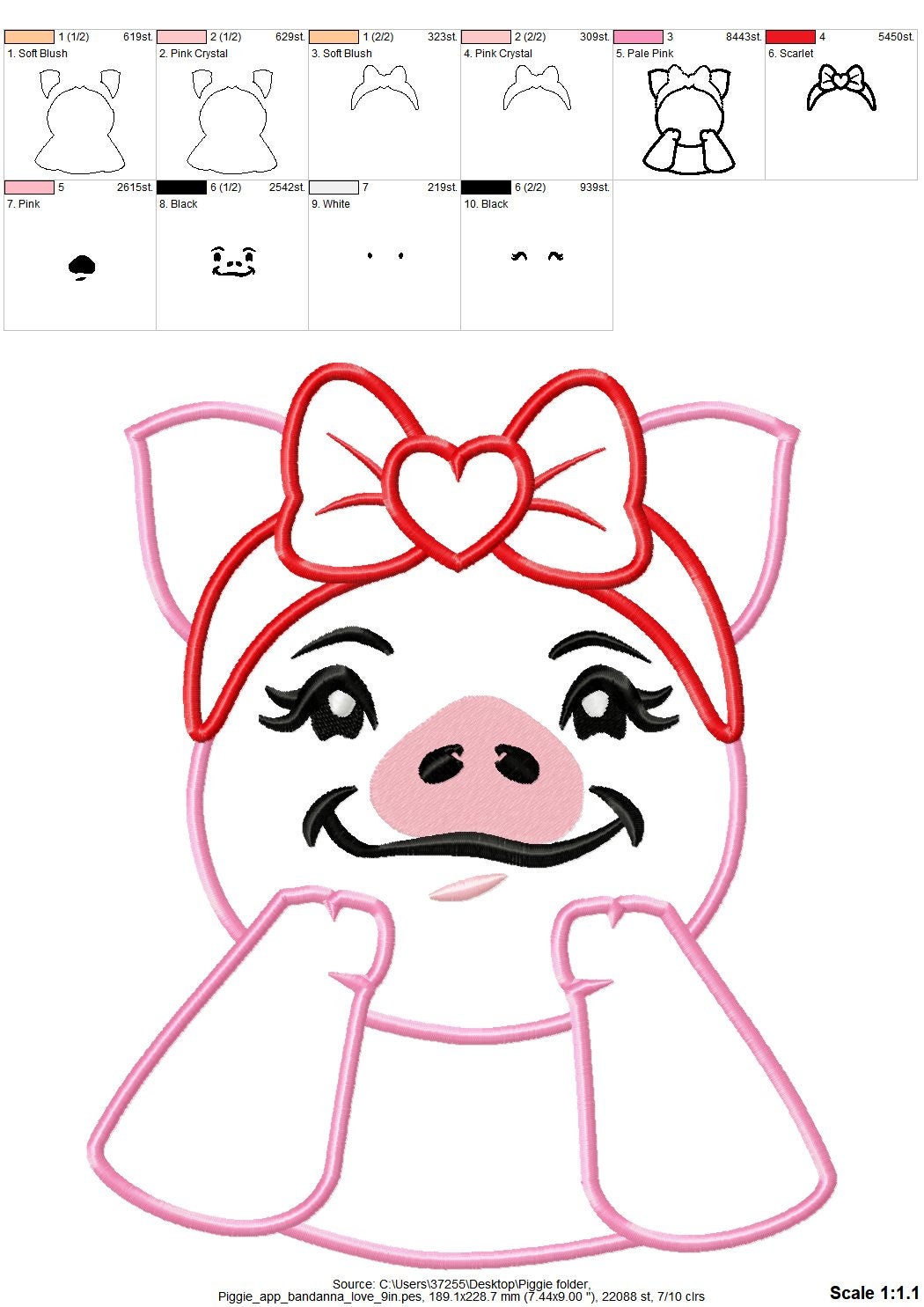 Mrs Piggy Piggie with Bandanna