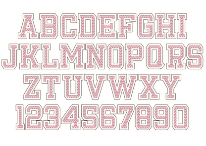 Knit Effect Varsity Collegiate Font